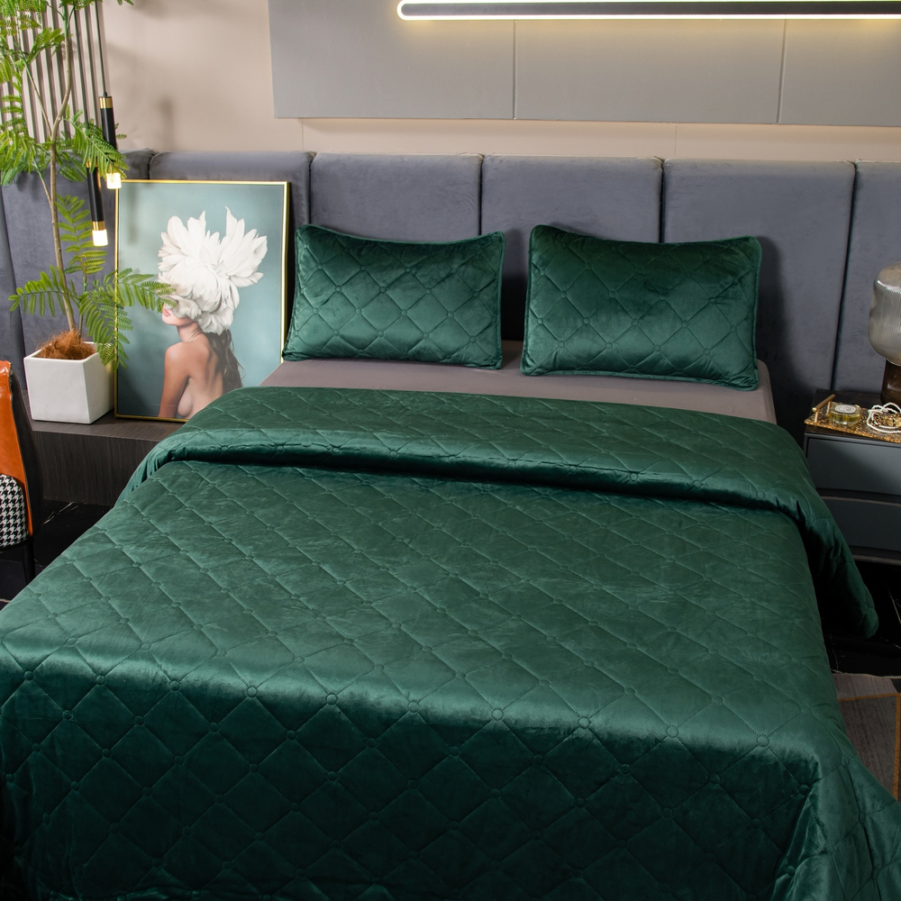 Велюровое покрывало ромб OVF031