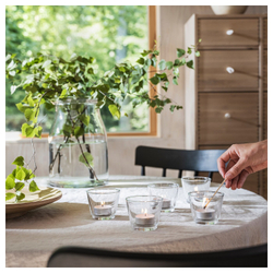IKEA ADLAD  (ИКЕА АДЛАД)  -  Ароматическая свеча, скандинавский лес/белый, 3,5 часа.