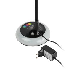 Настольный светильник ЭРА NLED-481-10W-BK светодиодный с RGB ночником черный | Светодиодные настольные лампы