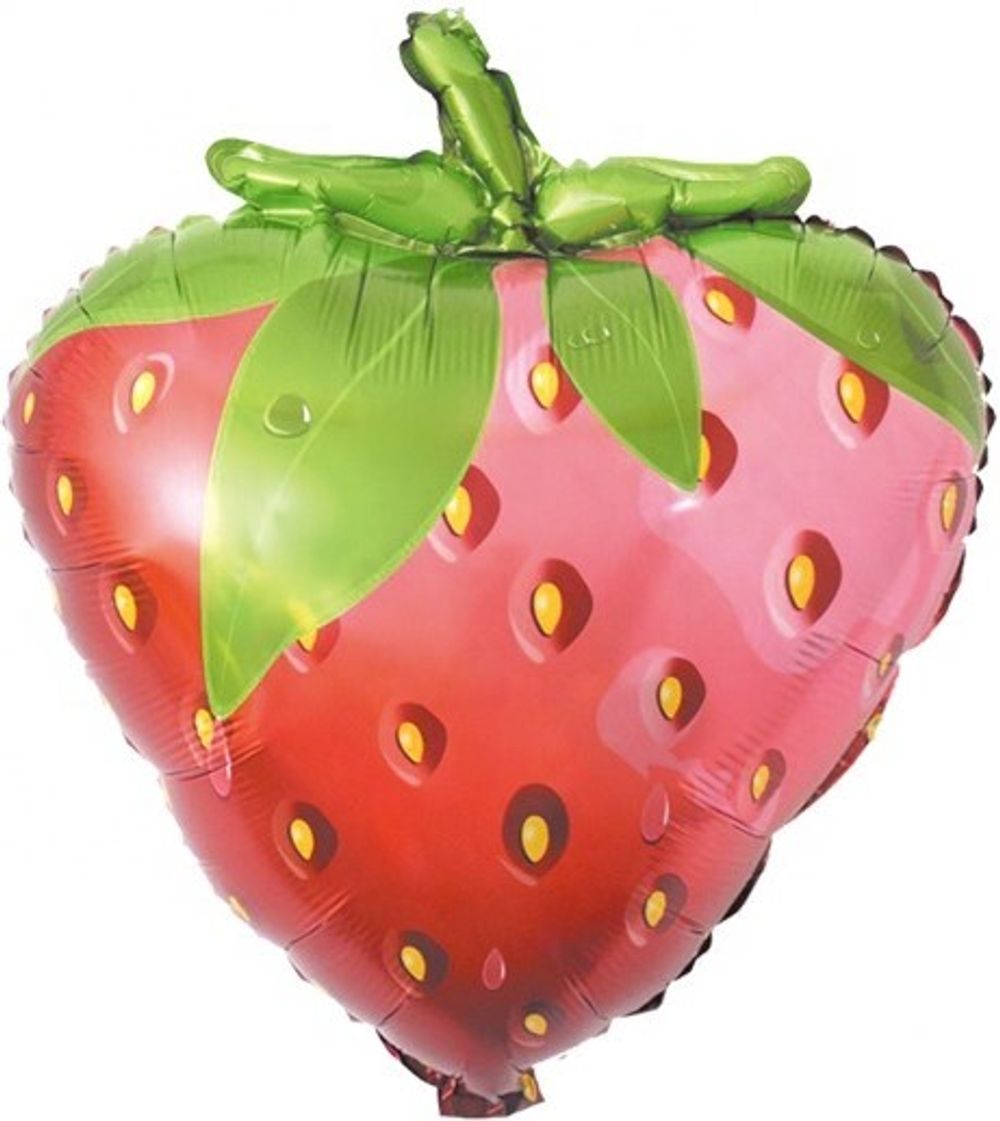Фольгированный шар (22''/56 см) Фигура, Клубника, 1 шт.