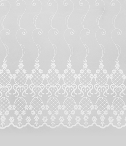 Тюль Legrand Флёр белый с фигурным краем