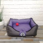 Лежанка для собак размер S двухсторонняя сиреневая Царь-лежанка Lapalandia