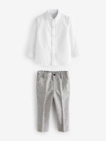 Комплект из четырех предметов для мальчика Next 633-694, Светло-серый, Белый