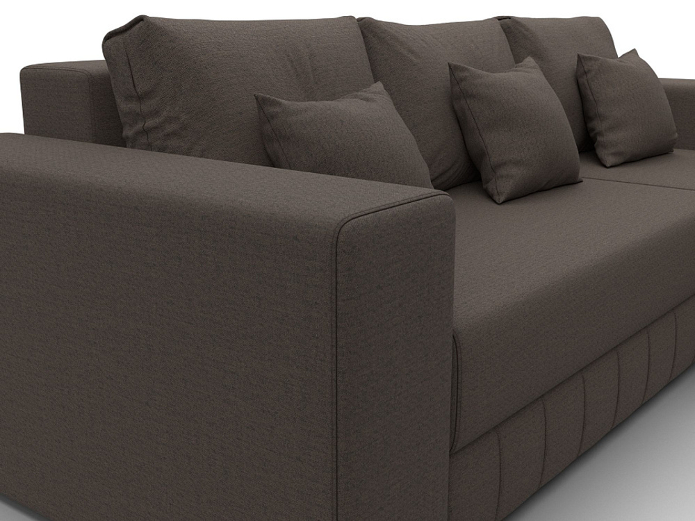 Диван угловой Лига-076 угол универсальный РОГОЖКА Амур 05 коричневый