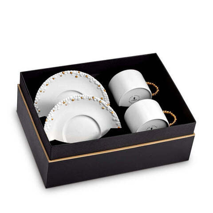 Набор чайных пар L'Objet Haas Mojave Gold (2 шт.)