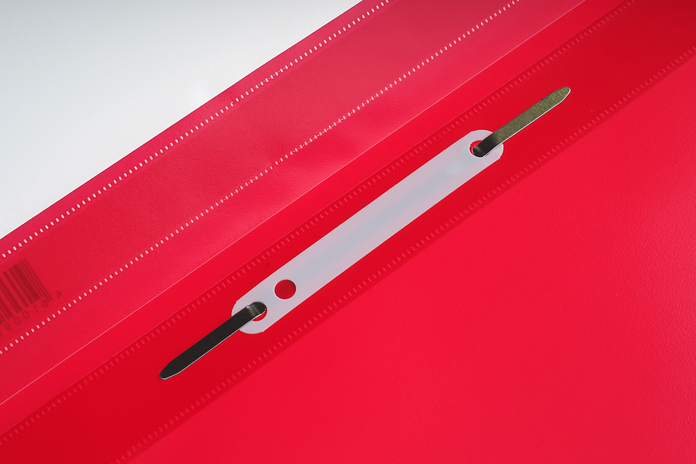 Папка-скоросшиватель с прозрачным верхним листом А4 красная 180/180мкм СТАММ