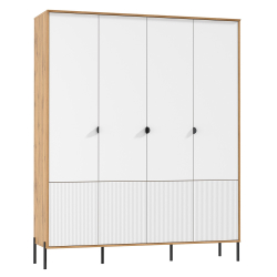 Шкаф для одежды Кензо 72.01, Дуб вотан, Белый