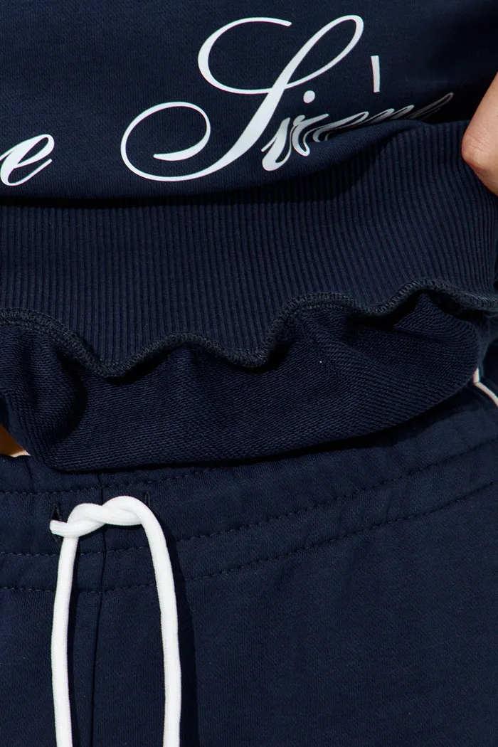 Олимпийка с короткой молнией "Âme Sirène" цвета нейви