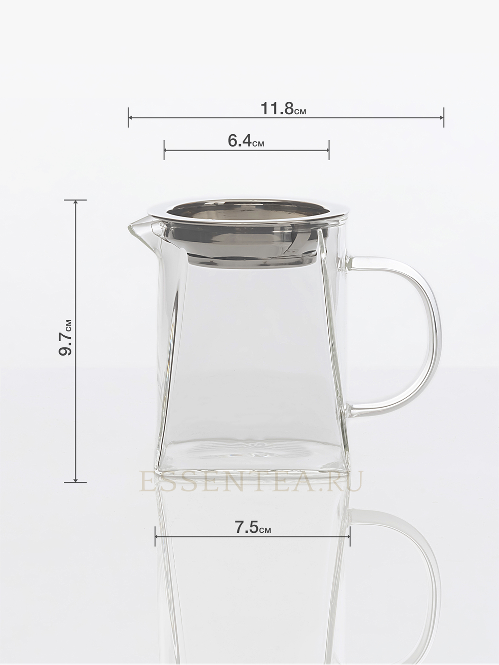 Чашка стеклянная "Чахай" Аньпин с воронкой  350 мл