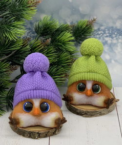 Силиконовая форма Совенок в шапке