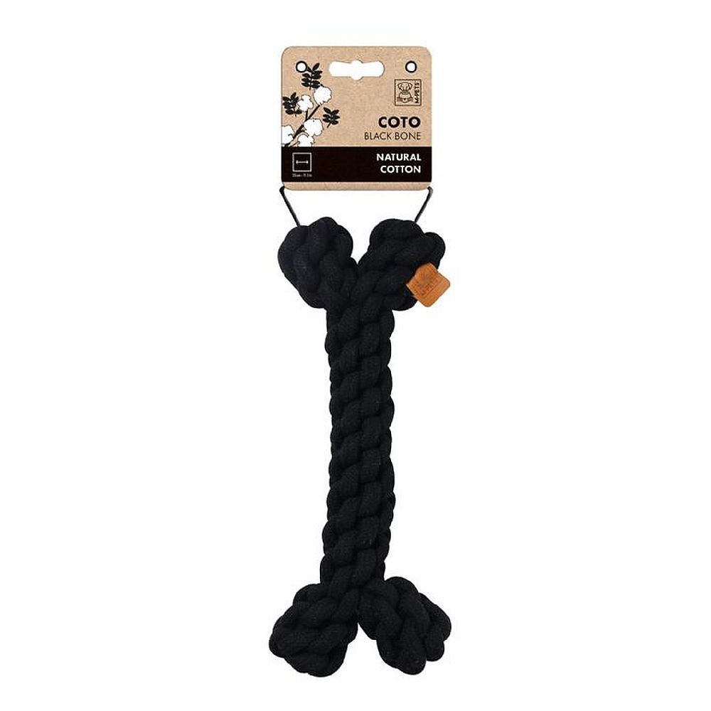 Игрушка для собак M-PETS COTO BLACK BONE косточка черная 19 см (хлопок) 10648908