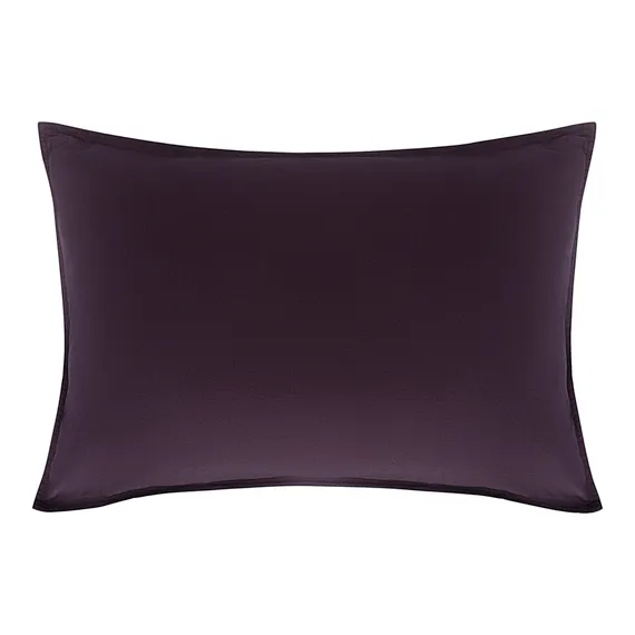 Комплект постельного белья из стираного перкаля сливового цвета из коллекции essential, 150х200 см