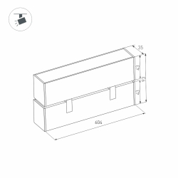 Светильник MAG-FLAT-FOLD-45-S605-18W Warm3000 (BK, 100 deg, 24V) (Arlight, IP20 Металл, 5 лет) 026995