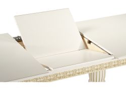 Деревянный стол Морнит 180(240)х100х76 слоновая кость / золото