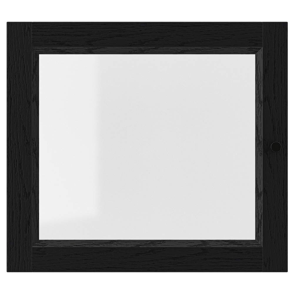 IKEA OXBERG  (ИКЕА ОКСБЕРГ)  -  Стеклянная дверь, черная имитация дуб, 40x35 см