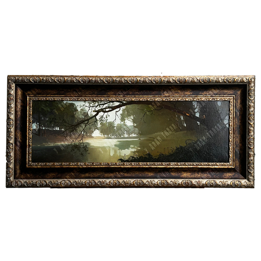 Быков В. А. (р. 1958 г.) Ветка над озером. Холст, масло. Россия, 2013 г.