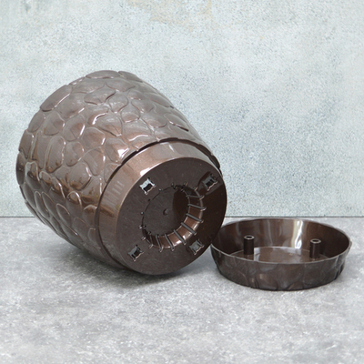 Кашпо Камешки 8л №4 шоколадный