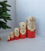 Матрешка Санкт-Петербург жжёнка 5 мест 18см