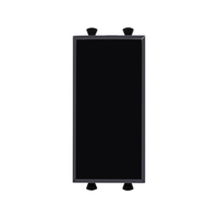 Заглушка модульная, "Avanti", "Черный квадрат", 1 модуль