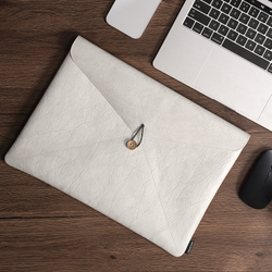 Сумка белого цвета из износостойкой эко-бумаги DuPont для ноутбука или планшета, серия PLI Series Tyvek Sleeve