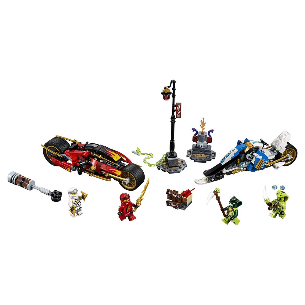 LEGO Ninjago: Мотоцикл-клинок Кая и снегоход Зейна 70667 — Kai's Blade Cycle & Zane's Snowmobile — Лего Ниндзяго