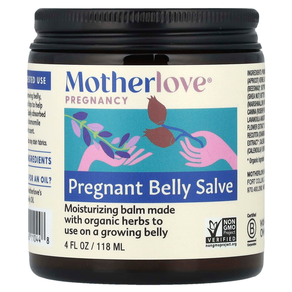 Motherlove, Беременность, мазь для живота для беременных, 118 мл (4 жидк. унц.)