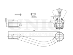 Наконечник рулевой левый UNIO SSP-10062