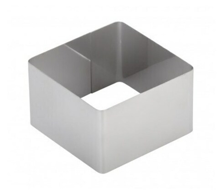 Форма для выпечки/выкладки КВАДРАТ 8см h=5см нерж. [1148]