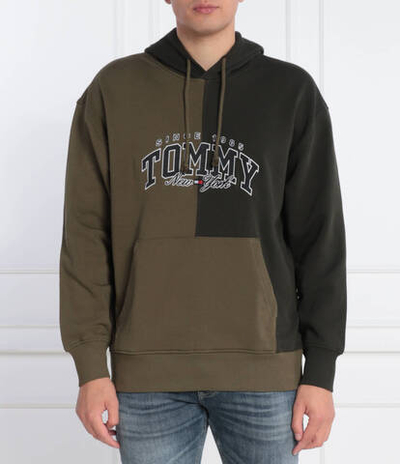 Худи TJM RLX VARSITY TWO-TONE HOODIE Tommy Jeans - хаки(DM0DM17802)