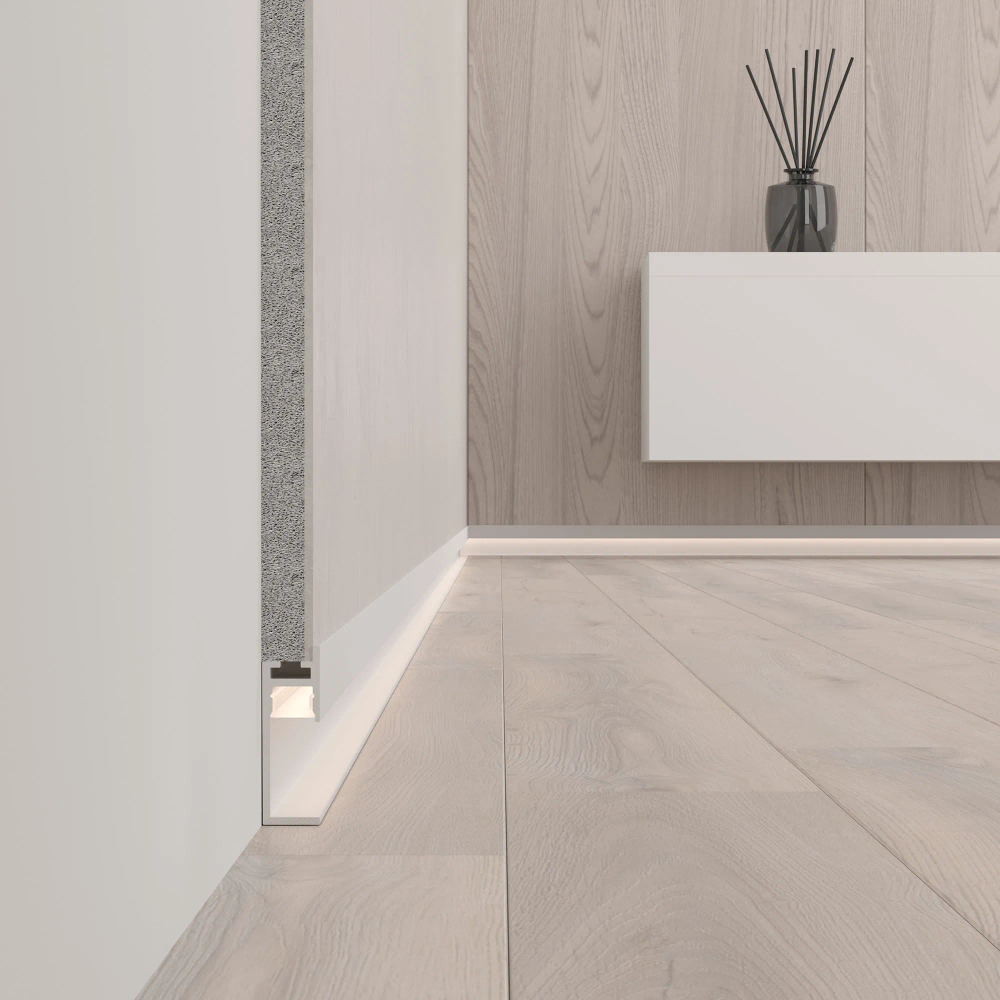 Профиль PLINTUS-H35-F-2000 WHITE (Arlight, Алюминий) 043605