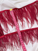 Перо бордовое винное