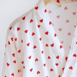 ДО МУСЛИН Халат СЕРДЕЧКИ