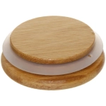 Банка для продуктов стеклянная 400мл «Хай-Тек» с бамбуковой крышкой 6,5*15см