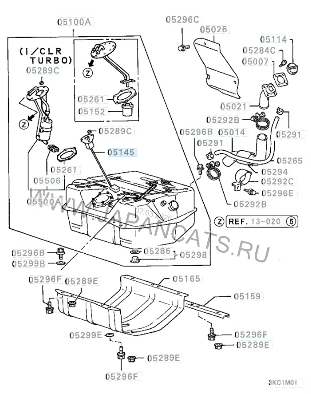 Датчик уровня топлива Mitsubishi Pajero / RVLT-MB571603