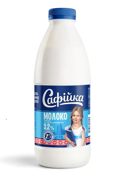 Молоко "Сафiйка" 3,2% 950мл. Полоцк