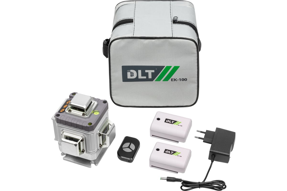 Нивелир лазерный DLT EK-100, 2 вертик. и 2 горизонт. линии (16 линий), дальность 30м 4431