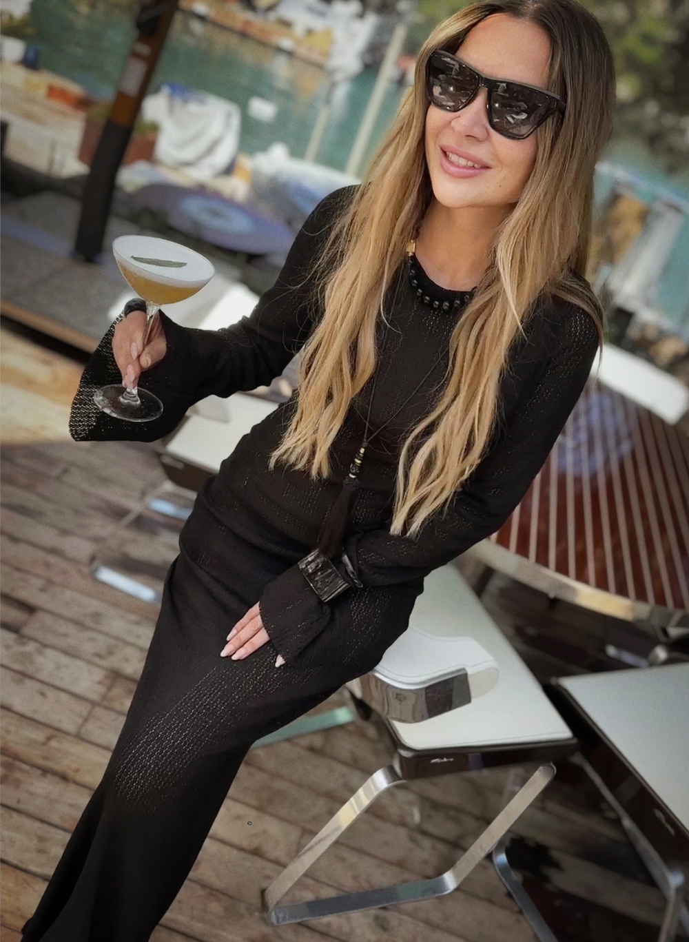 black horn square bangle