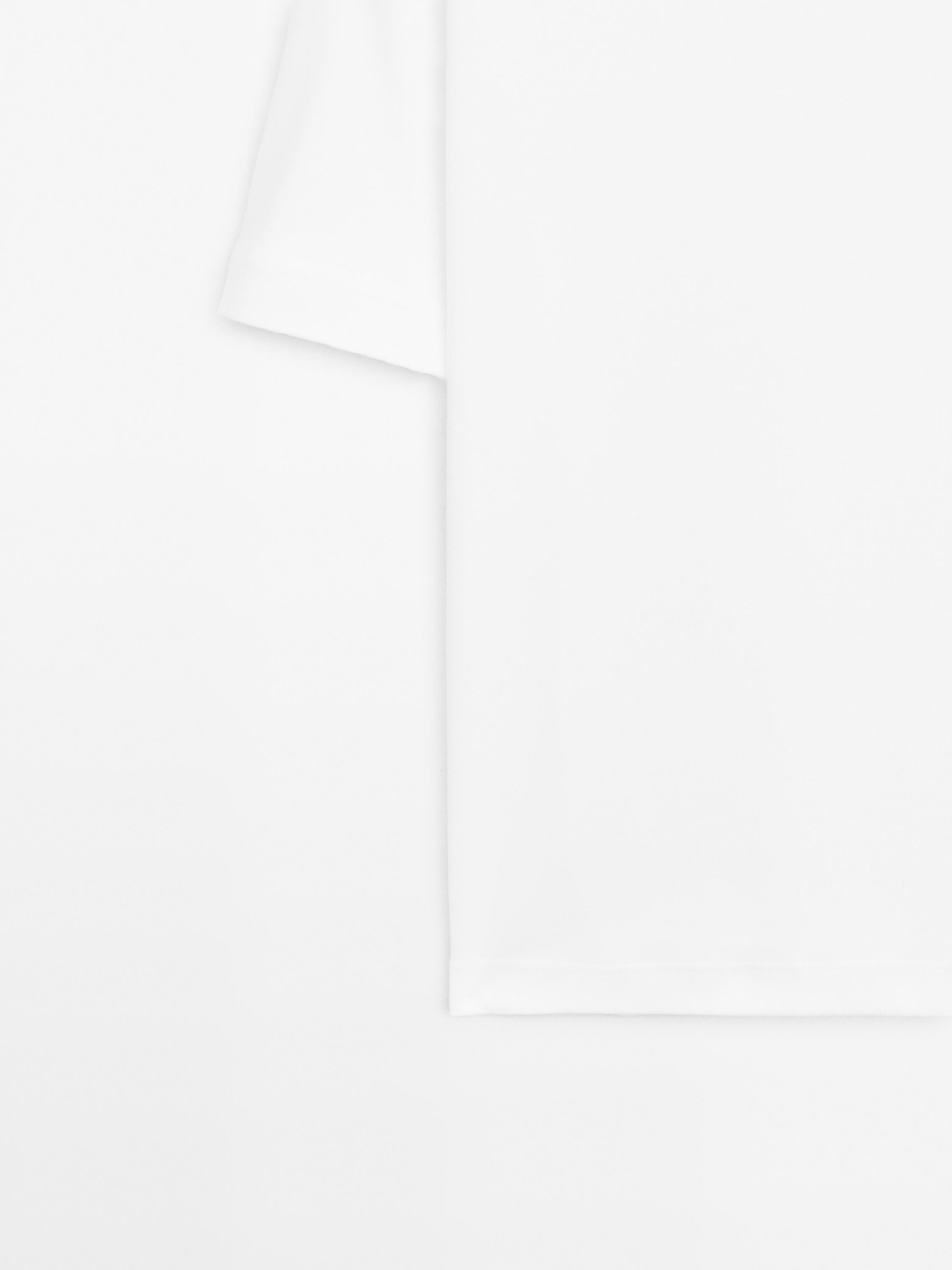 Massimo Dutti Футболка с коротким рукавом из 100% хлопка, белый