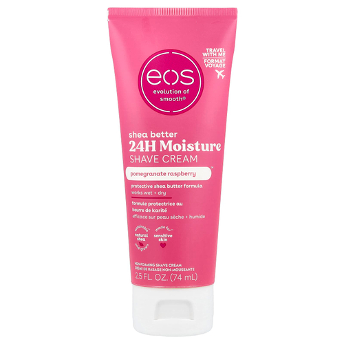 EOS, Shea Better, 24H Moisture Cream, крем для бритья, гранат и малина, 74 мл (2,5 жидк. унции)