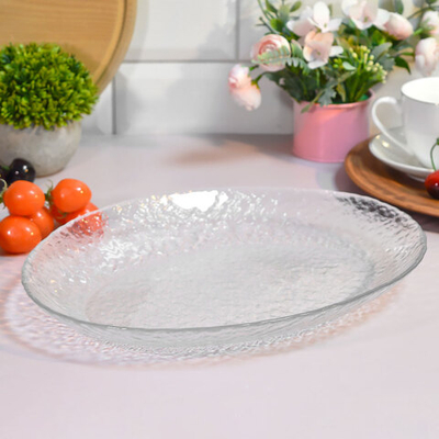 Тарелка овальная 330*250мм "Haze", закаленное стекло