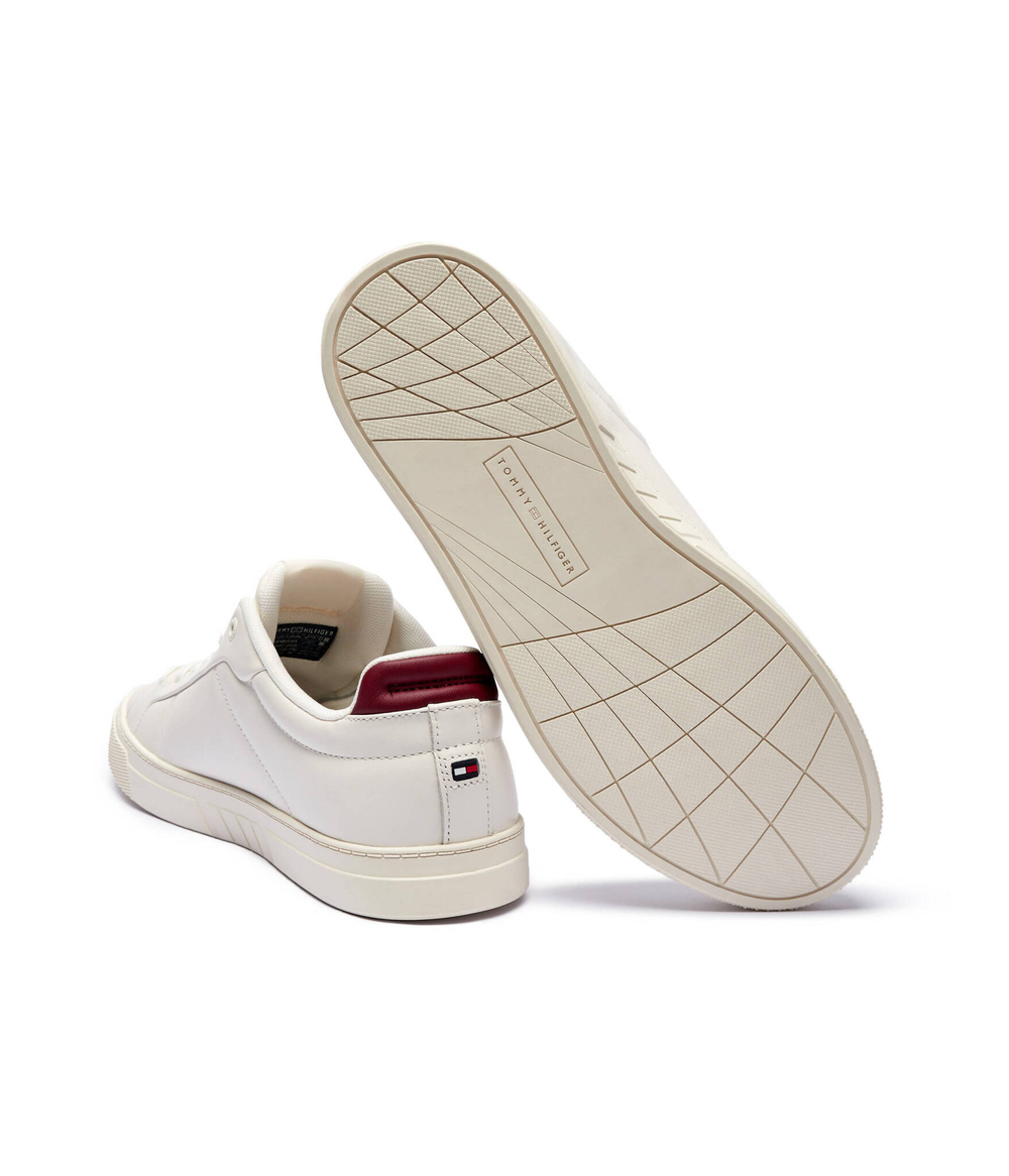 Кожаные кроссовки icon court lth stripes Tommy Hilfiger - белый(FM0FM05163)