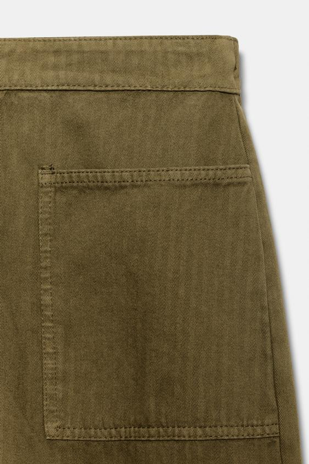 ZARA БРЮКИ BARREL — ZW COLLECTION, ХАКИ