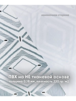 Скатерть клеенка для стола 140х140 см Турция белая серая
