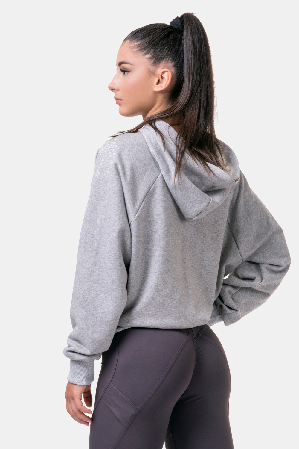 Толстовка женская Iconic HERO Long Sweatshirt with a hoodie 581 Серая