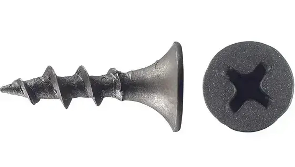 Саморезы черные 3,5х16 мм (50 шт) шурупы по дереву.