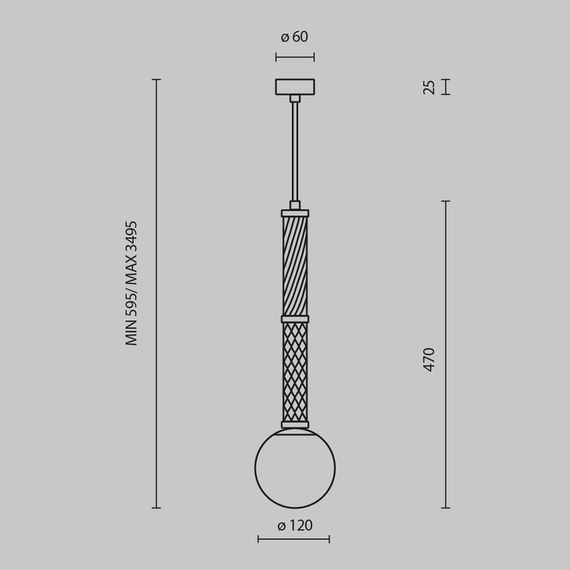 Подвесной светильник Maytoni MOD287PL-01BS1