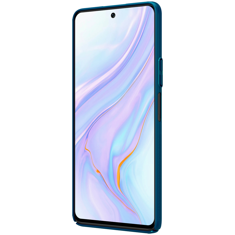 Тонкий жесткий чехол синего цвета (Peacock Blue) от Nillkin для Huawei Honor 50 SE и Nova 9 SE, серия Super Frosted Shield