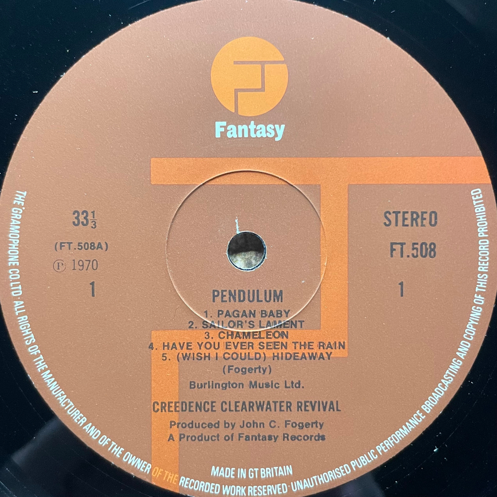 Creedence Clearwater Revival ‎– Pendulum (Англия)