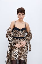 Платье-футляр  "Wild Cat" Леопард mini