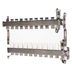 Коллектор Royal Thermo нерж. в сборе универсальный 1 ВР-3/4 НР с автомат. воздухоотвод-ми 10 вых.